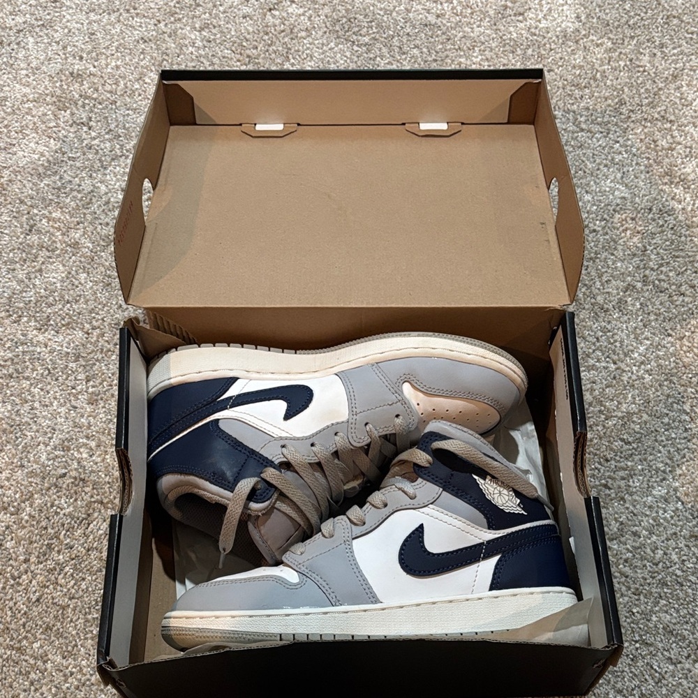 Jordan Navy and Gray Sneakers